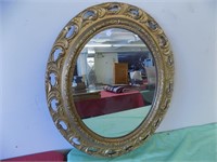 Antique Oval Mirror  23" x 27"