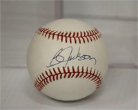 Bo Jackson Autographed Baseball in Plastic Case