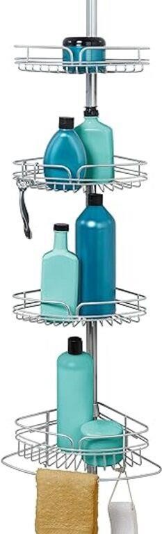 Zenna Home 2161PC Shower Tension Pole Caddy, Satin