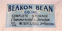 Vintage Masonite Beakon Bean Co. Wood Sign