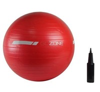 GoZone 55cm Exercise Ball - With Handpump, Red