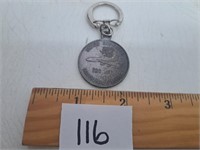 United Airlines Sterling Silver Keychain