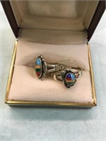 Sterling Indian Style Sz 5 & 9 Rings