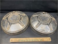 2 ford hubcaps