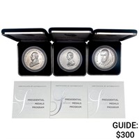 3 1oz Silver Presidential Medals