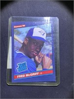 DONRUSS 1986 FRED MCGRIFF ROOKIE