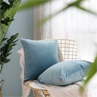 Velvet Soft Solid Pillow Covers Set