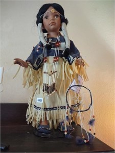 22" Porcelain Native Doll