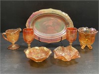 Vintage Marigold Carnival Glass