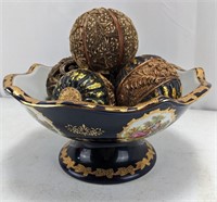 Victorian-Style Bowl w/ Decorative Balls