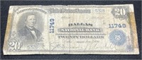 Dallas TX $20 Bank Note