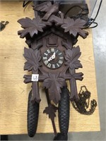 Cuckoo clock made in Germany, has weights and