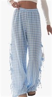 S) 4Pack - Women Y2k Striped Lounge Pants