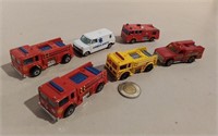 Six 1:64 Diecast Emergency Vehicles