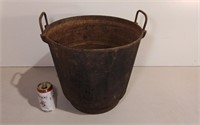 Large Cast Iron Pot- Crack As Shown