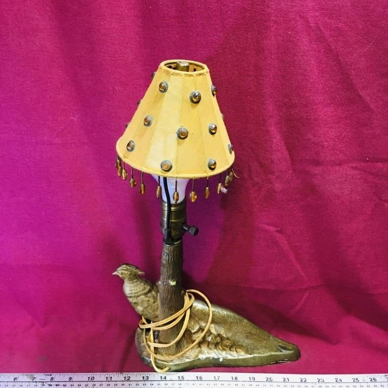Brass Base Table Lamp (Vintage)