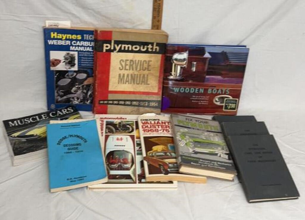 Assorted Machinery Manuals, Vehicle Manuals