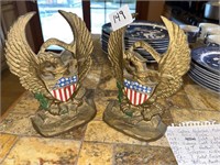 Antique Cast Eagle Bookends