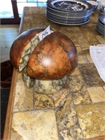 Carved Alabaster Mushroom Bookends