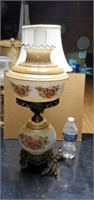 Floral gone with the wind style lamp working