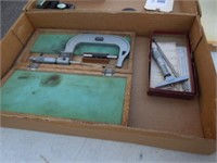 Cased micrometer, Starrett depth gauge