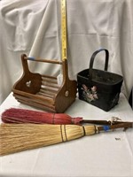 Baskets and decorative brooms