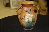Roseville Double Handled Vase Magnolia Pattern