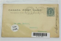 1898 Canadian One Cent Stamp with Envelope
