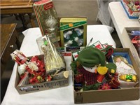 3 boxes Christmas decor items