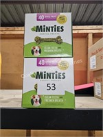 2-40ct minties dog treats