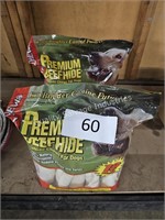 2-15ct beef hide dog treats 3/26