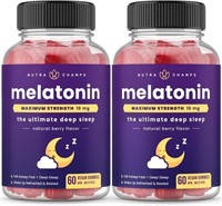 Sealed - (2 Pack) Melatonin Gummies Extra Strength