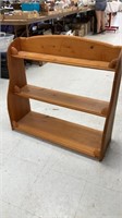 3 level wooden display rack, 31”x30”