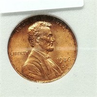 1986 D PENNY 1C MS70 SGS