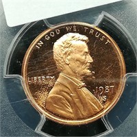 1987 S PENNY 1C PR69RD DCAM PCGS