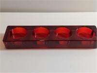 Ruby Red Tealight Votive Candle Holder Strip.