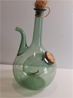 Hand Blown Italian Wine Porron Decanter With A