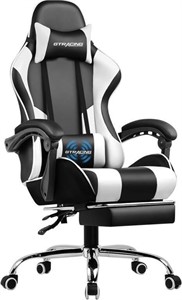 GTRACING GAMING CHAIR WITH FOOT REST WHITE