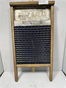 Washboard Soap Saver with Cobalt tin