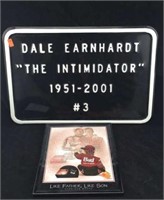 Dale Earnhardt Sign & Father/Son Picture