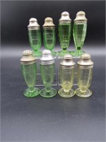 4 PR. DEPRESSION GLASS SALT/PEPPER SETS: