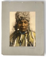 William Bull Hand Colored Photo of Chief Lazy Boy