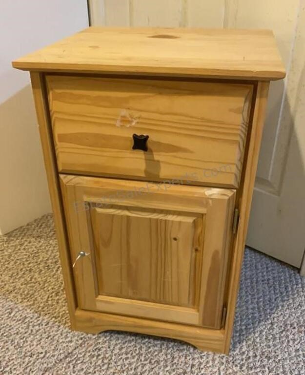 Pine Wood Cabinet 16.5x16.6x26.5 inches tall