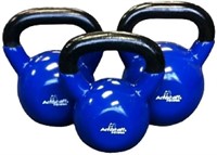 New LOT OF 3 Kettlebell with Steel Handle and Cast