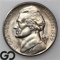 1939-S Jefferson Nickel, Gem BU+ Bid: 60