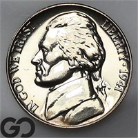 1941 Jefferson Nickel PROOF, Gem PR++ Bid: 150