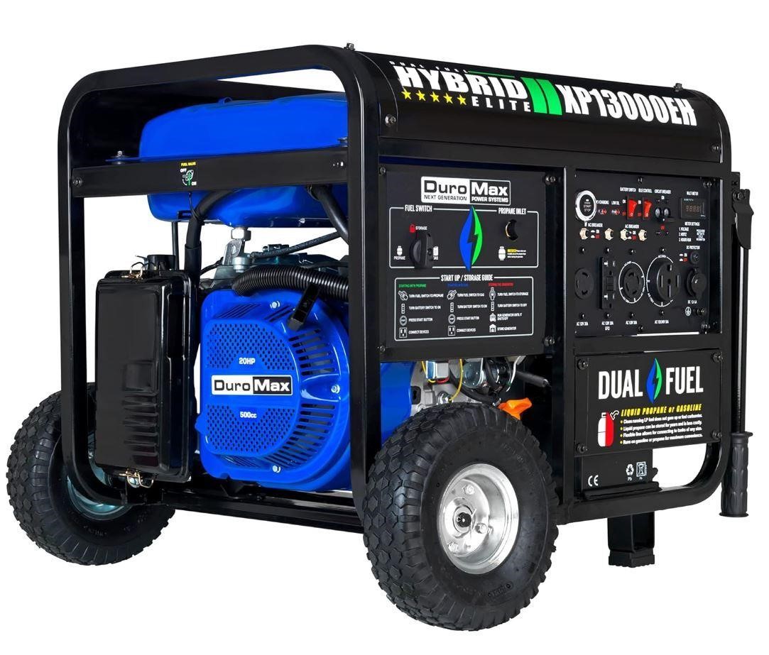 DuroMax XP13000EH Dual Fuel Portable Generator 130