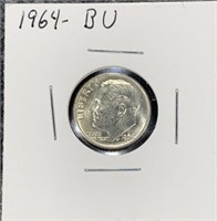 1964 BU Silver Roosevelt Dime