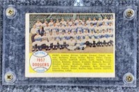 1957 Topps Dodgers Baseball Team Card