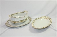 Haviland, Limoge Gravy Bowl and Tray